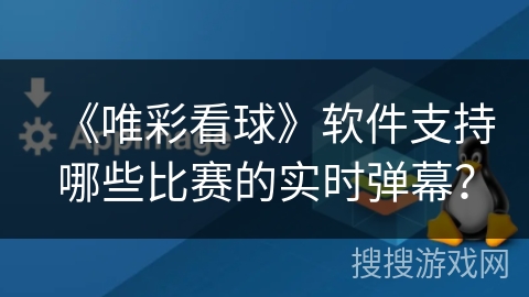 《唯彩看球》软件支持哪些比赛的实时弹幕? 《唯彩看球》软件支持哪些比赛的实时弹幕?