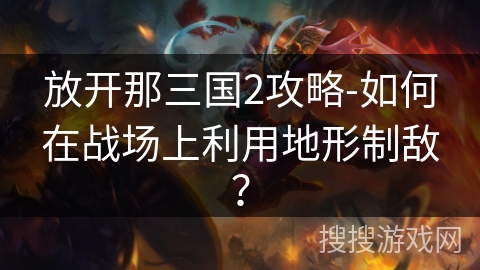 放开那三国2攻略-如何在战场上利用地形制敌？