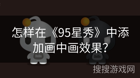 怎样在《95星秀》中添加画中画效果？