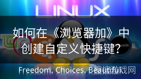 如何在《浏览器加》中创建自定义快捷键? 如何在《浏览器加》中创建自定义快捷键?