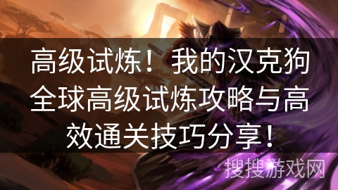 高级试炼!我的汉克狗全球高级试炼攻略与高效通关技巧分享! 高级试炼!我的汉克狗全球高级试炼攻略与高效通关技巧分享!
