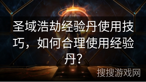 圣域浩劫经验丹使用技巧,如何合理使用经验丹? 圣域浩劫经验丹使用技巧,如何合理使用经验丹?