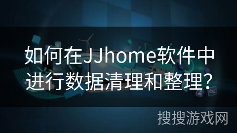如何在JJhome软件中进行数据清理和整理？