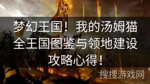 梦幻王国!我的汤姆猫全王国图鉴与领地建设攻略心得! 梦幻王国!我的汤姆猫全王国图鉴与领地建设攻略心得!