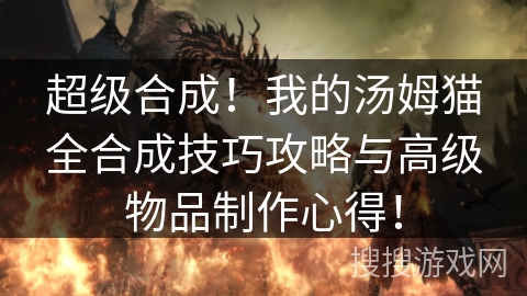 超级合成!我的汤姆猫全合成技巧攻略与高级物品制作心得! 超级合成!我的汤姆猫全合成技巧攻略与高级物品制作心得!