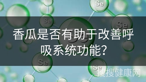 香瓜是否有助于改善呼吸系统功能？