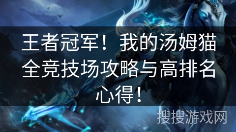 王者冠军！我的汤姆猫全竞技场攻略与高排名心得！