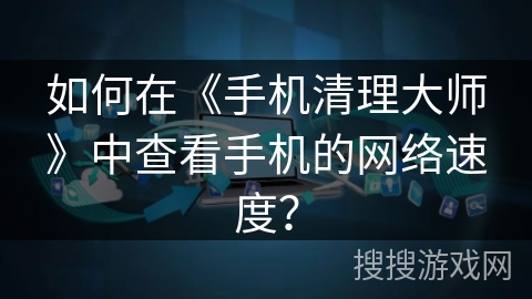 如何在《手机清理大师》中查看手机的网络速度？