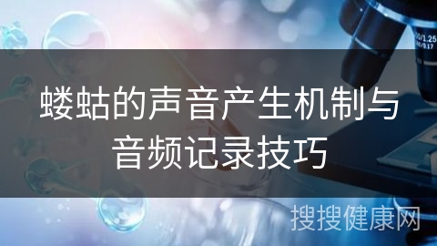 蝼蛄的声音产生机制与音频记录技巧