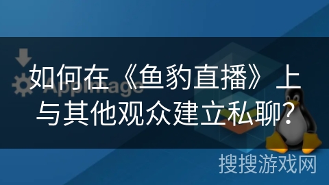 如何在《鱼豹直播》上与其他观众建立私聊？