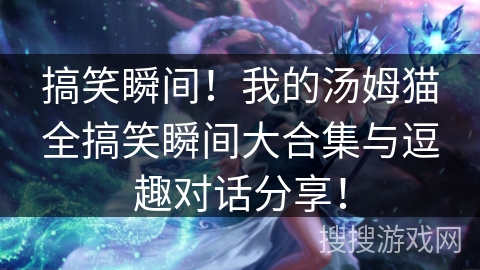 搞笑瞬间！我的汤姆猫全搞笑瞬间大合集与逗趣对话分享！