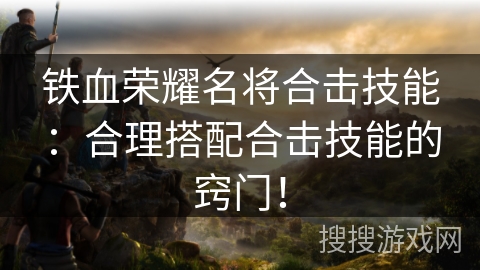 铁血荣耀名将合击技能：合理搭配合击技能的窍门！
