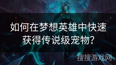 如何在梦想英雄中快速获得传说级宠物？