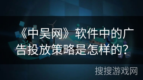 《中吴网》软件中的广告投放策略是怎样的？