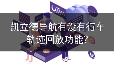 凯立德导航有没有行车轨迹回放功能？