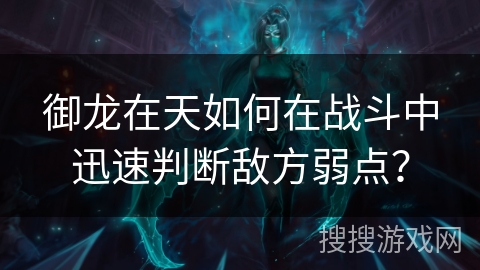 御龙在天如何在战斗中迅速判断敌方弱点？
