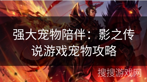 强大宠物陪伴：影之传说游戏宠物攻略