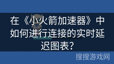在《小火箭加速器》中如何进行连接的实时延迟图表？
