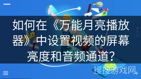 如何在《万能月亮播放器》中设置视频的屏幕亮度和音频通道？