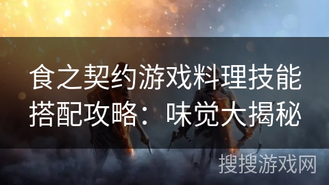 食之契约游戏料理技能搭配攻略：味觉大揭秘