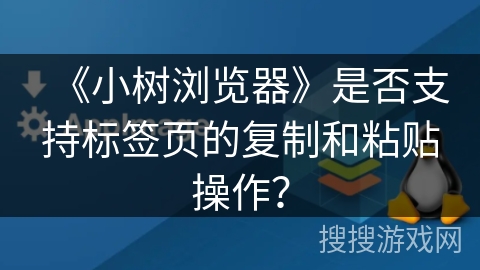 《小树浏览器》是否支持标签页的复制和粘贴操作？