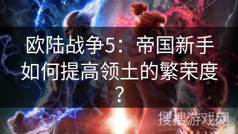 欧陆战争5：帝国新手如何提高领土的繁荣度？