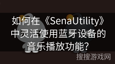 如何在《SenaUtility》中灵活使用蓝牙设备的音乐播放功能？