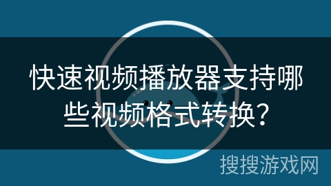 快速视频播放器支持哪些视频格式转换？