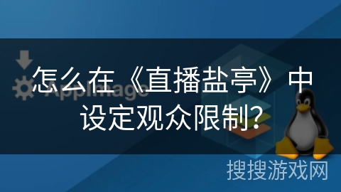 怎么在《直播盐亭》中设定观众限制？