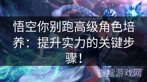 悟空你别跑高级角色培养：提升实力的关键步骤！