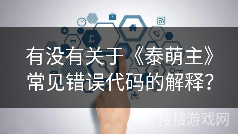 有没有关于《泰萌主》常见错误代码的解释？
