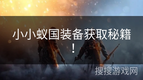 小小蚁国装备获取秘籍！