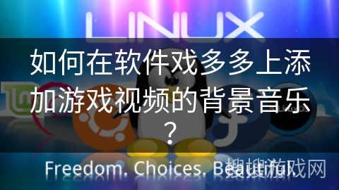 如何在软件戏多多上添加游戏视频的背景音乐？
