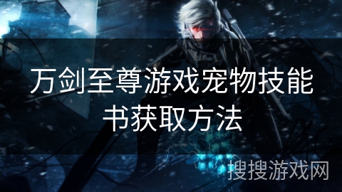 万剑至尊游戏宠物技能书获取方法