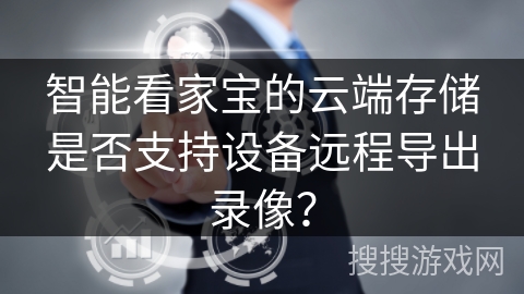 智能看家宝的云端存储是否支持设备远程导出录像？