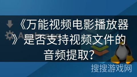 《万能视频电影播放器》是否支持视频文件的音频提取? 《万能视频电影播放器》是否支持视频文件的音频提取?