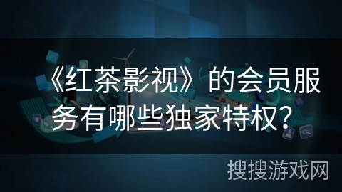 《红茶影视》的会员服务有哪些独家特权？