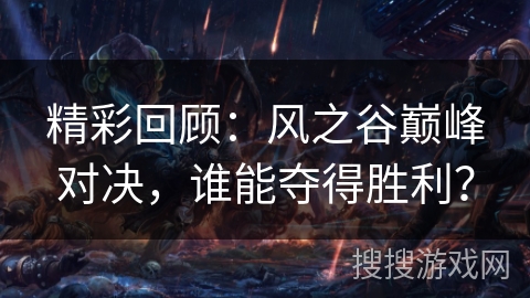 精彩回顾：风之谷巅峰对决，谁能夺得胜利？