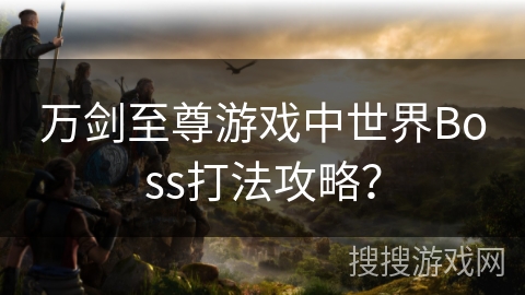 万剑至尊游戏中世界Boss打法攻略？