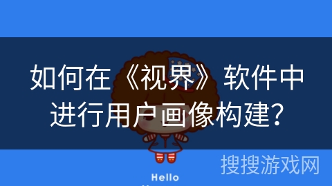 如何在《视界》软件中进行用户画像构建？