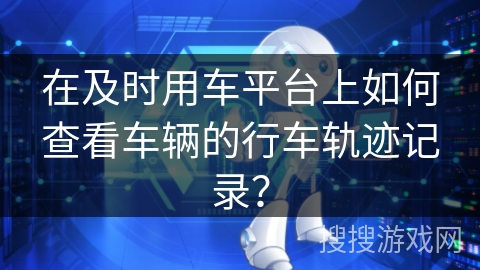 在及时用车平台上如何查看车辆的行车轨迹记录？