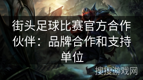 街头足球比赛官方合作伙伴:品牌合作和支持单位 街头足球比赛官方合作伙伴:品牌合作和支持单位