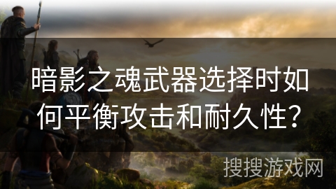 暗影之魂武器选择时如何平衡攻击和耐久性？
