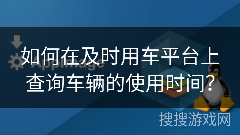 如何在及时用车平台上查询车辆的使用时间？