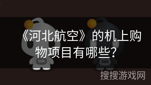 《河北航空》的机上购物项目有哪些？