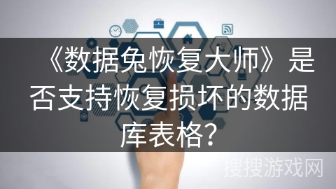 《数据兔恢复大师》是否支持恢复损坏的数据库表格？