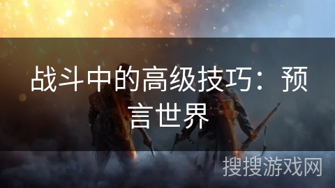 战斗中的高级技巧：预言世界
