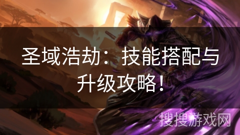 圣域浩劫:技能搭配与升级攻略! 圣域浩劫:技能搭配与升级攻略!