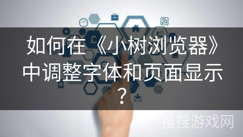 如何在《小树浏览器》中调整字体和页面显示？