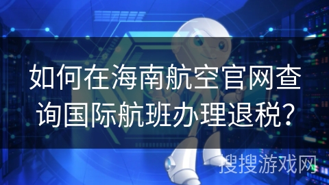 如何在海南航空官网查询国际航班办理退税? 如何在海南航空官网查询国际航班办理退税?